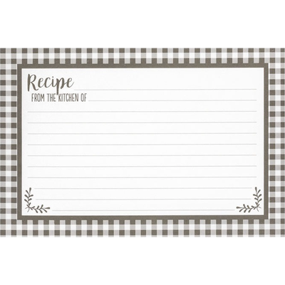 Checkered Recipe Cards