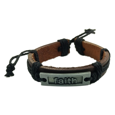 Faith Leather Bracelet